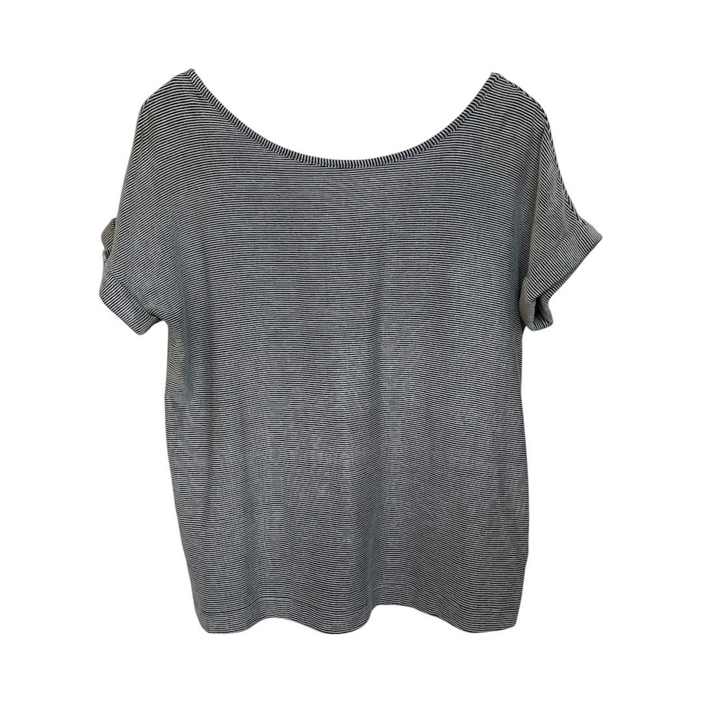 Christian Siriano Striped Button Back Top‎ M